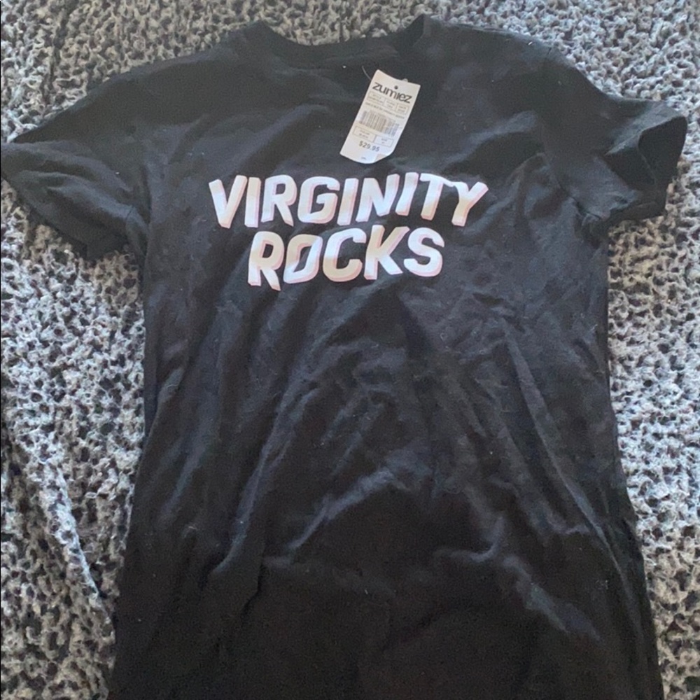 black virginity rocks t-shirt